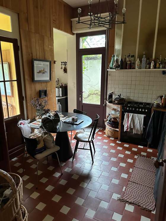 La cuisine et ses carreaux avant les travaux
