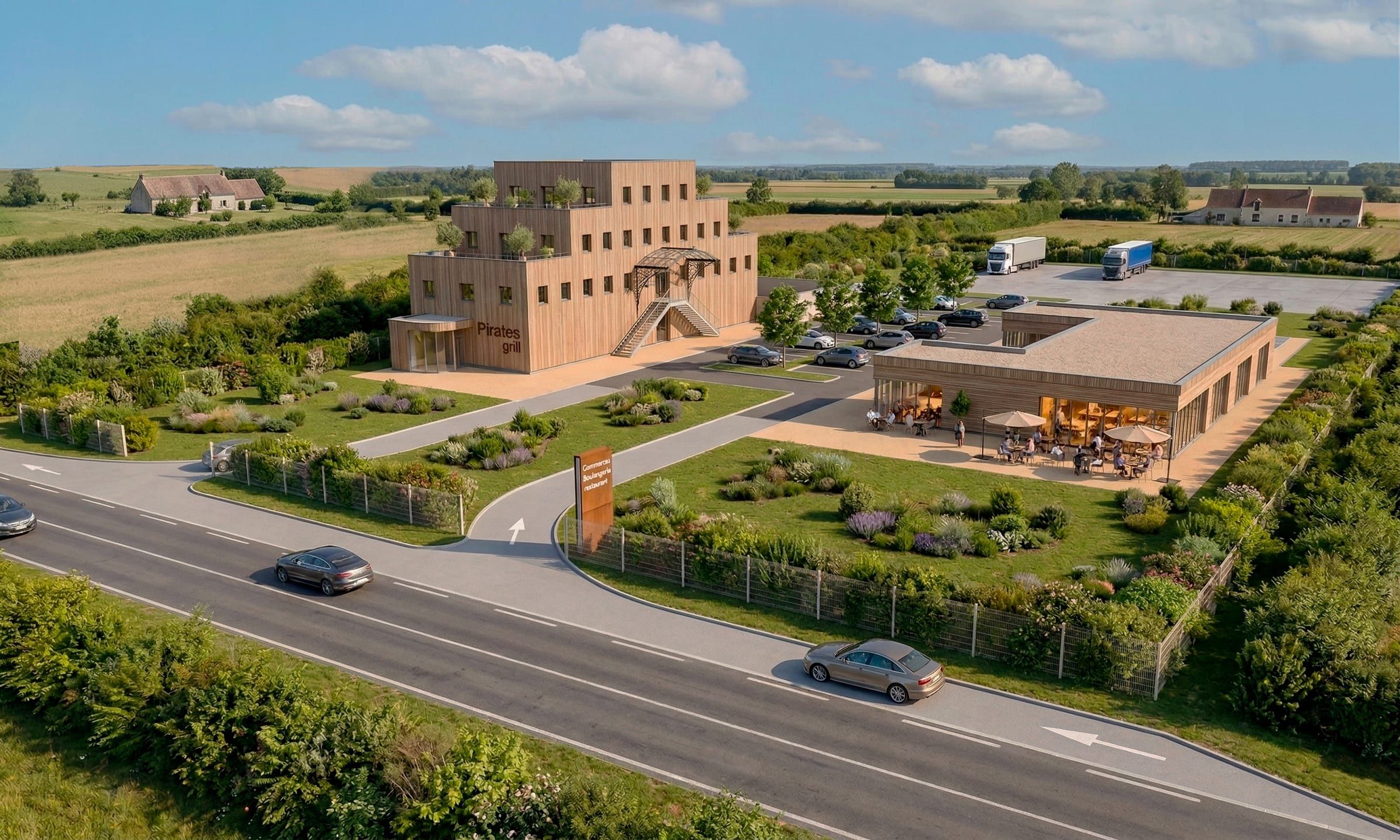 L'opération depuis la route